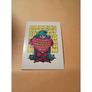 1983 General Mills Zero Heroes Trading Card Sticker Card Vintage #27 Wonderman